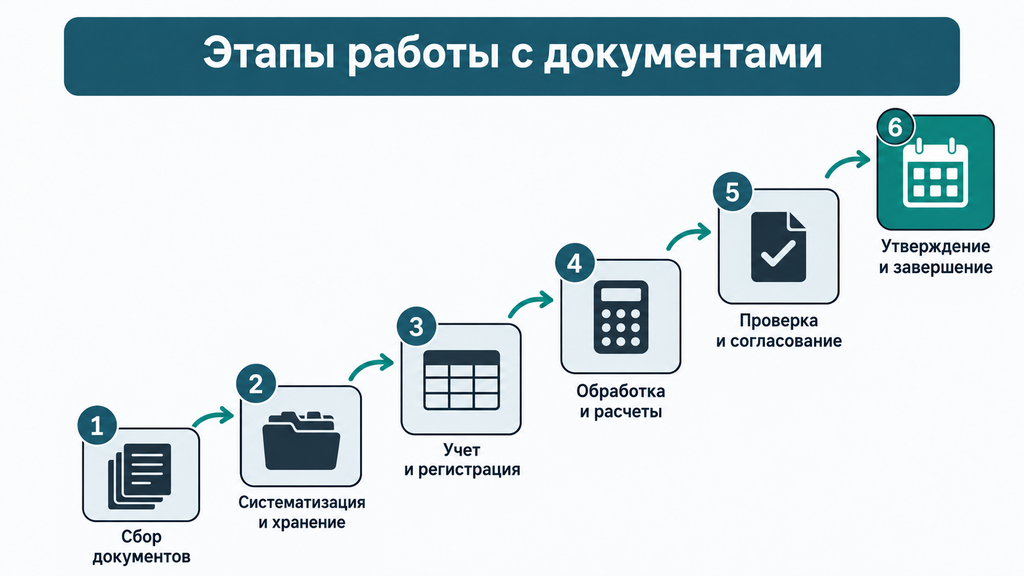 Пошаговая визуальная схема формирования бюджета из шести этапов от сбора выписок до первой заполненной недели