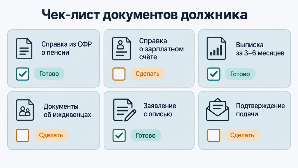 Чек-лист документов и действий для возврата денег и снятия ареста