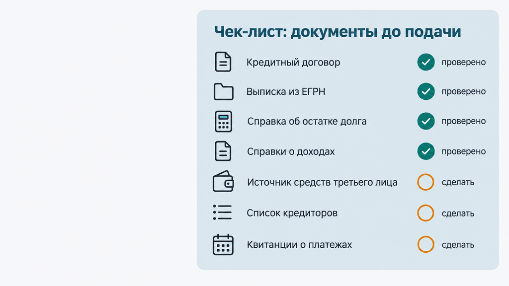 Чек-лист подготовки созаемщика к банкротству: документы и действия до подачи заявления