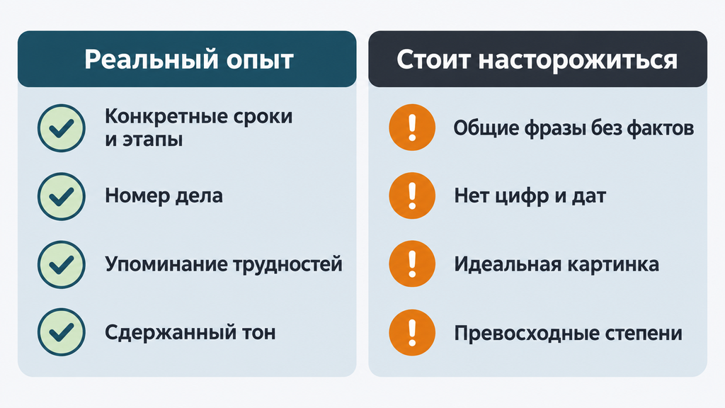 Сравнение реального и заказного отзыва о банкротстве: ключевые признаки для распознавания подлинного опыта