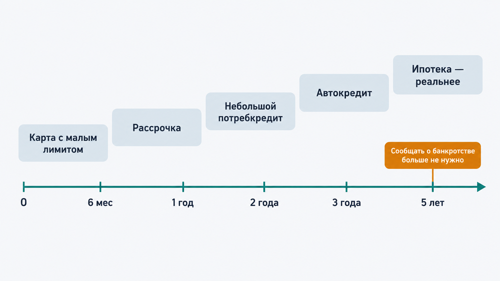 Шкала сроков получения кредита после банкротства: доступные финансовые продукты от 0 до 5 лет