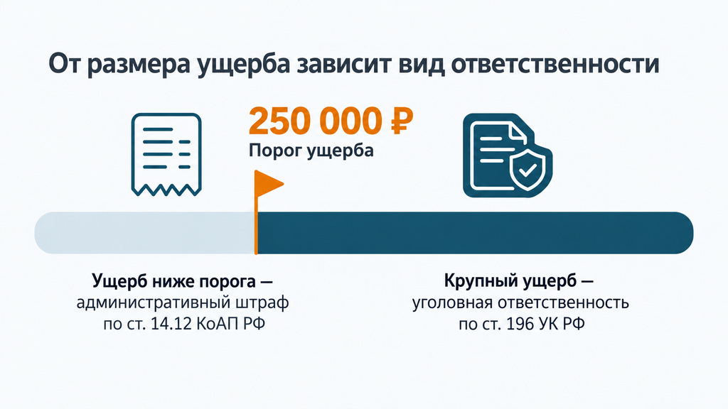 Шкала ответственности по размеру ущерба административная и уголовная