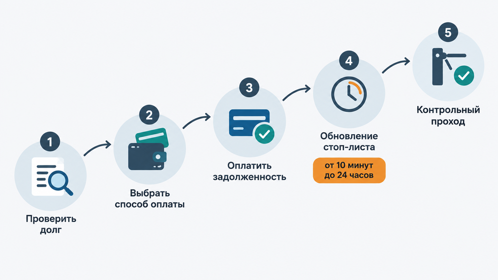 Пошаговая схема погашения задолженности за проезд в метро: 5 этапов от проверки личного кабинета до успешного прохода через турникет