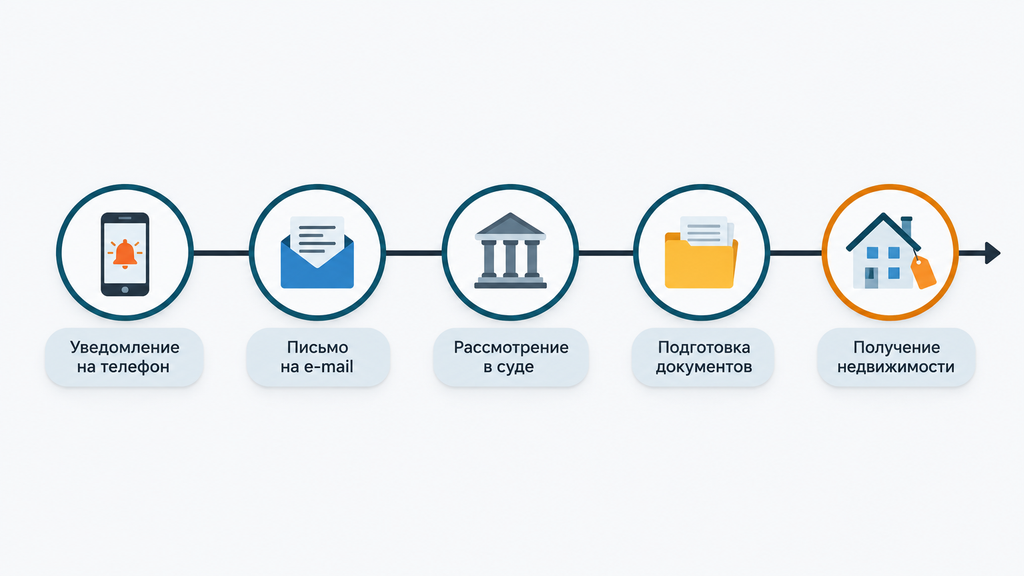Таймлайн этапов взыскания ипотеки: от просрочки к торгам. Визуализация стадий процесса и возможных действий заемщика на каждом шаге.