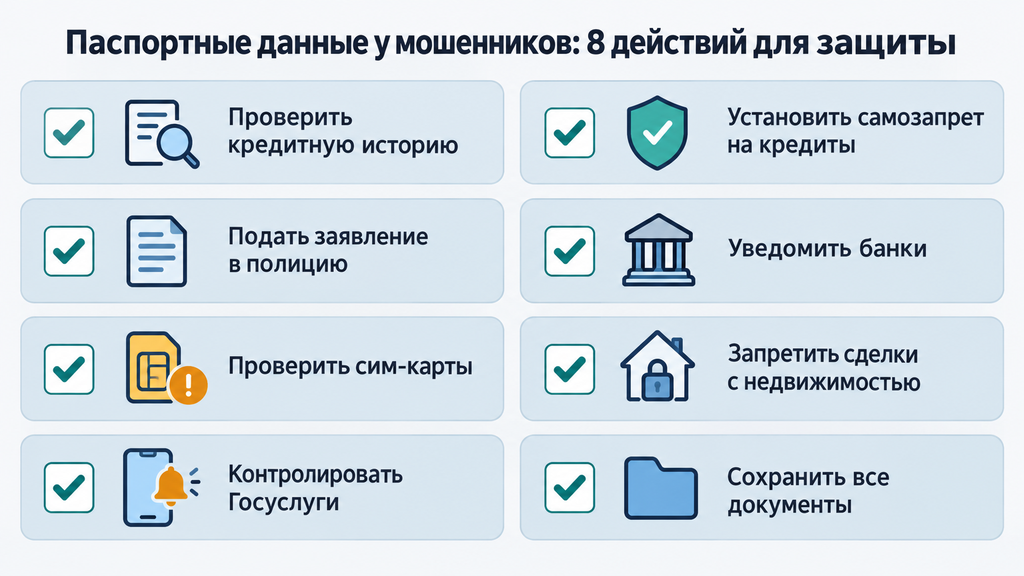 Чек-лист 8 действий для защиты паспортных данных от мошенников
